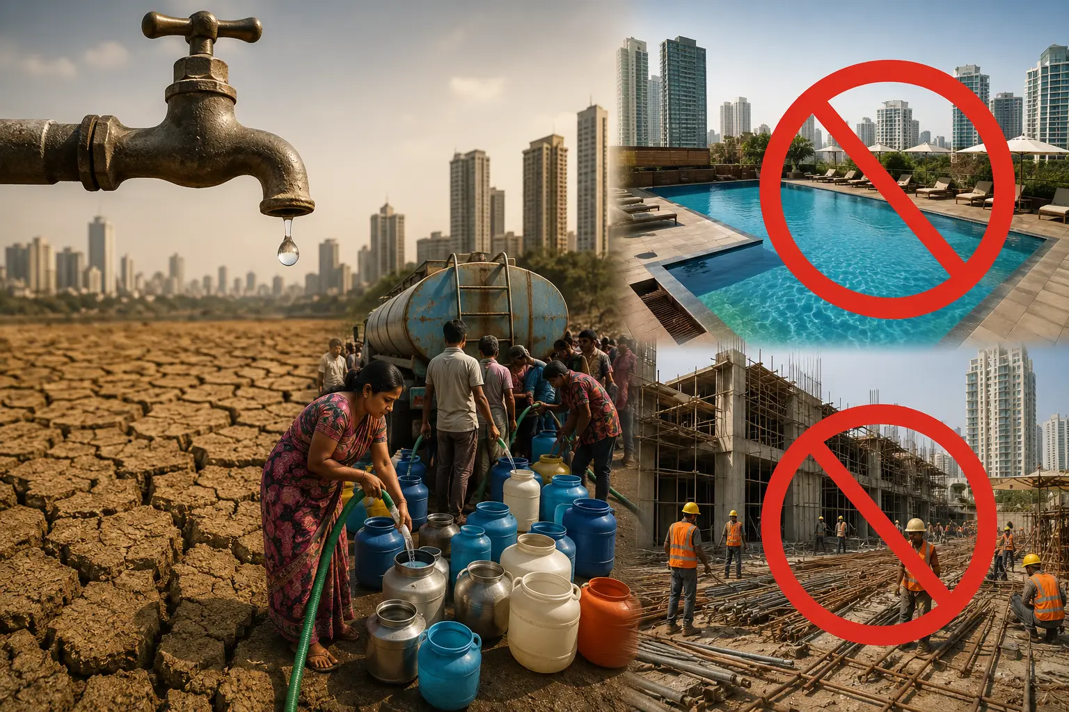 मुंबई में गहराया जल संकट, केवल एक महीने का पानी बचा; स्विमिंग पूल और निर्माण कार्यों पर लगी रोक