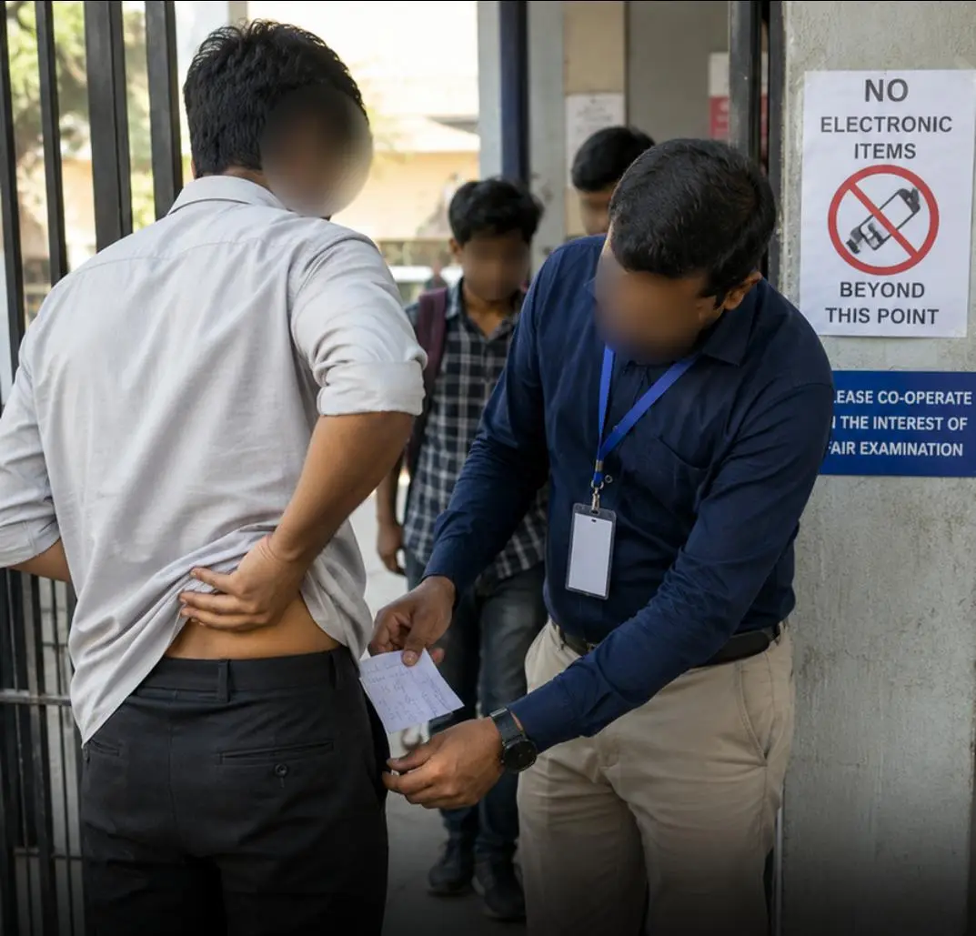 वाराणसी में NEET परीक्षार्थी अंडरवियर में सिम कार्ड और पुराना प्रश्नपत्र छिपाकर पहुंचा, जांच में पकड़ा गया